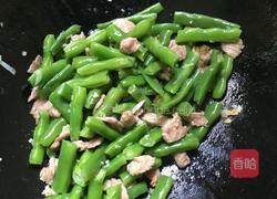 四季豆炒肉的做法图解4