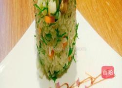 荠菜春笋瘦肉炒饭的做法图解5