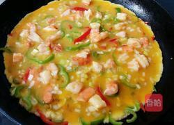 青椒虾煎蛋的做法图解4