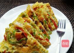 青椒虾煎蛋的做法图解7