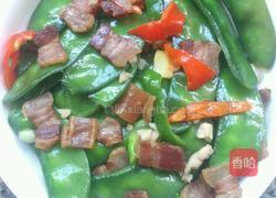 腊肉炒紫扁豆的做法图解11