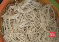 凉拌金针菇火腿的做法图解4