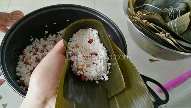 放入适量糯米