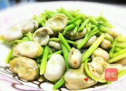 苋菜杆炒蚕豆的做法图解6