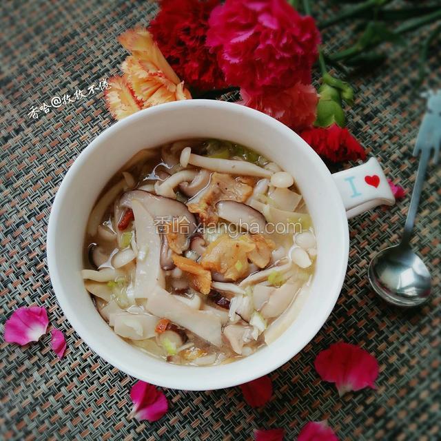 鲜菇油渣汤
