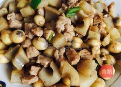 莲子莲藕炒肉丁的做法图解5