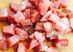 莲子莲藕炒肉丁的做法图解2