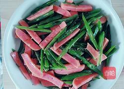 四季豆炒火腿的做法图解5