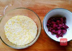 紫薯双米粥（宝宝辅食）的做法图解1