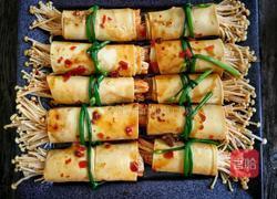 金针菇豆皮卷的做法图解13