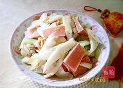 火腿片炒胶笋的做法图解11