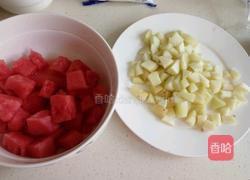 蜜桃西瓜沙冰的做法图解2