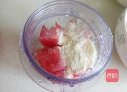 蜜桃西瓜沙冰的做法图解3