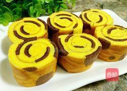 奶牛纹蛋糕卷的做法图解28