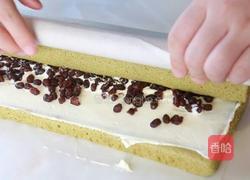 抹茶蜜豆蛋糕卷的做法图解11