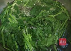 菠菜炒豆腐的做法图解2
