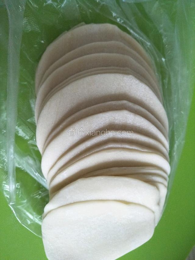 准备饺子皮（家里没面了买的饺子皮）
