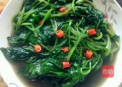 素炒菠菜的做法图解4