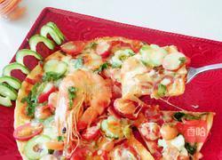 简易版鲜虾披萨的做法图解9