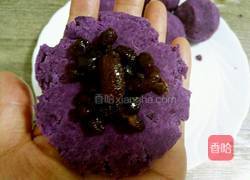 蜜豆桂花紫薯糕的做法图解5