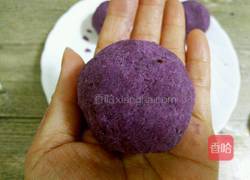 蜜豆桂花紫薯糕的做法图解6