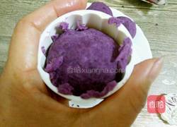 蜜豆桂花紫薯糕的做法图解8