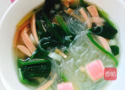 菠菜粉丝汤的做法图解5