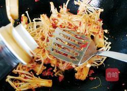 蒜蓉剁椒炒金针菇的做法图解4