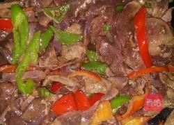 猪肝炒青红椒的做法图解5