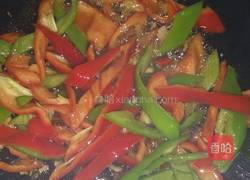 猪肝炒青红椒的做法图解4