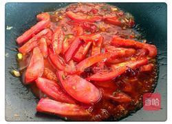 番茄鸡蛋炒年糕的做法图解4