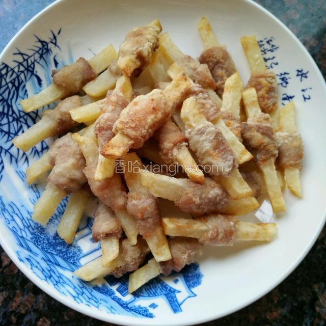 捞出控油装盘