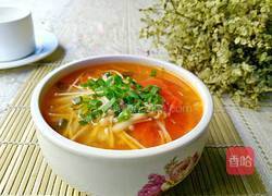 番茄金针菇汤的做法图解11
