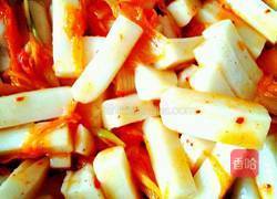 韩式辣白菜炒年糕的做法图解7