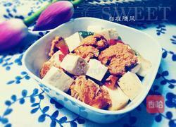 鱼籽烧豆腐的做法图解1