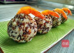 香菇虾仁三色藜麦饭团的做法图解18