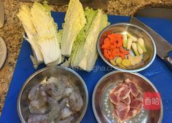 上汤虾仁咸蛋白菜的做法图解3