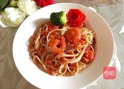 罗勒鲜虾意面的做法图解1