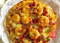 八寸鲜虾披萨的做法图解1