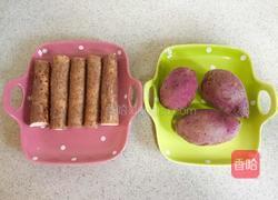 桂花紫薯山药糕的做法图解1