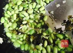 小咸菜烧毛豆的做法图解9