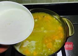 椰汁香芋芡实南瓜糖水的做法图解12
