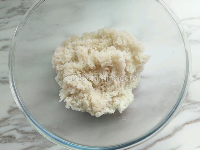 准备好熟米饭
