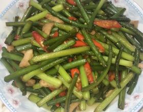 蒜苔炒肉[图]
