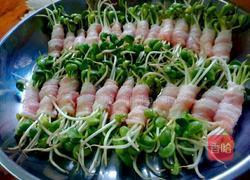 五花肉卷绿豆芽的做法图解3