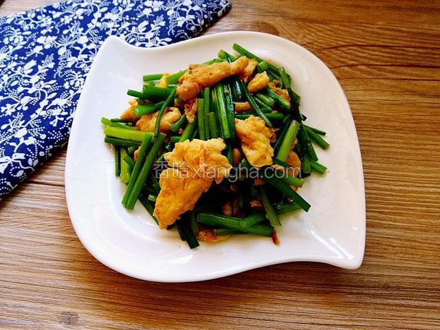 韭菜苔炒鸡蛋