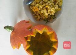 南瓜糯米盅的做法图解1