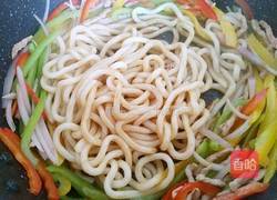 彩椒肉丝炒乌冬的做法图解11