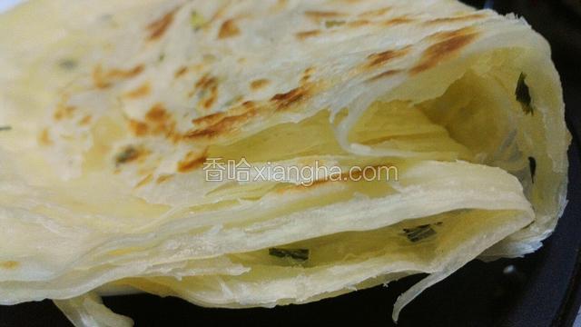 差不多5分钟，手抓饼煎制完成