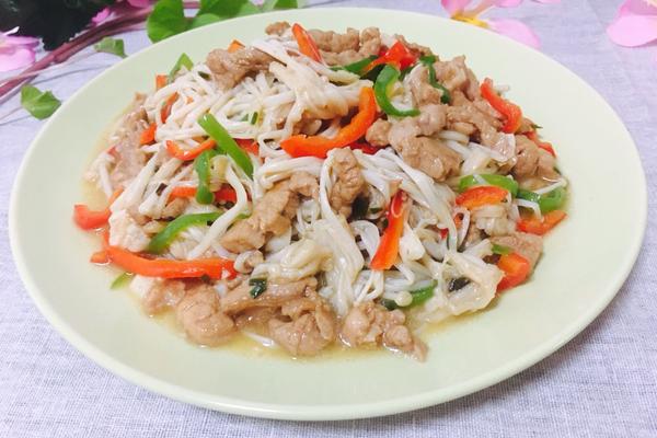 金针菇炒肉丝的花样做法